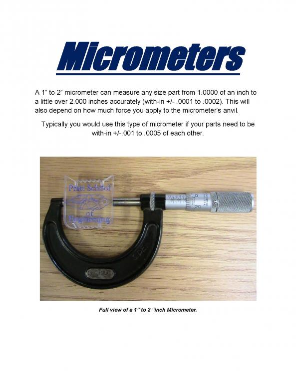 page 1 micrometer