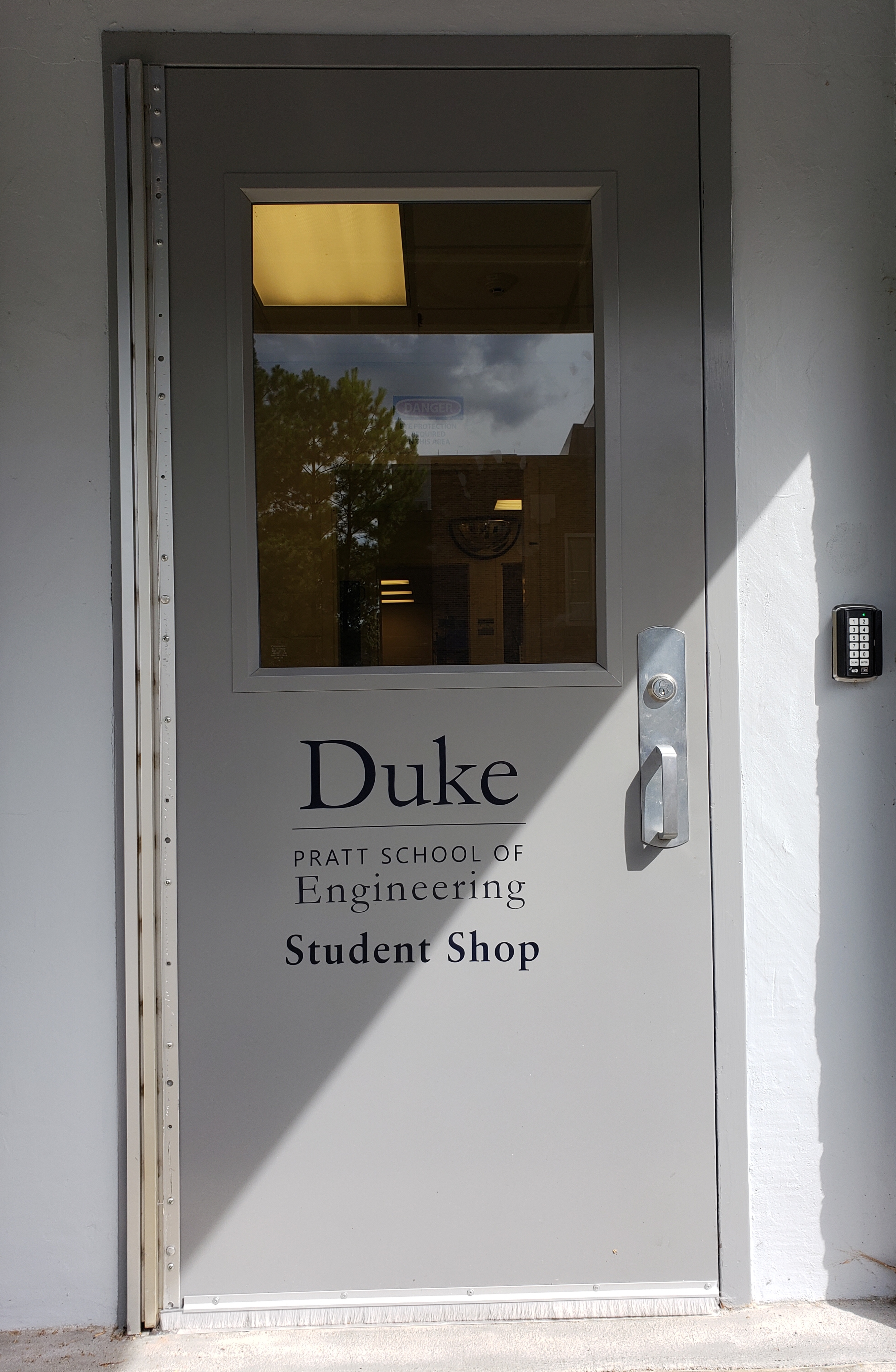 Outside Door to the Student Shop Entrance